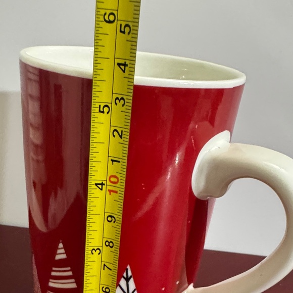 Starbucks 2017 Festive Red Mug with Tree Patterns - Picture 8 of 9
